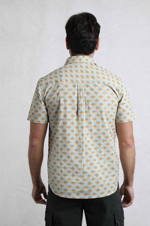 WeirdFish Faraway Organic Short Sleeve Shirt